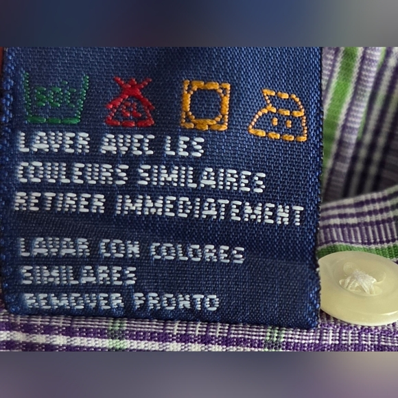 Men's Purple Striped Button-Down Shirt - Picture 14 of 15